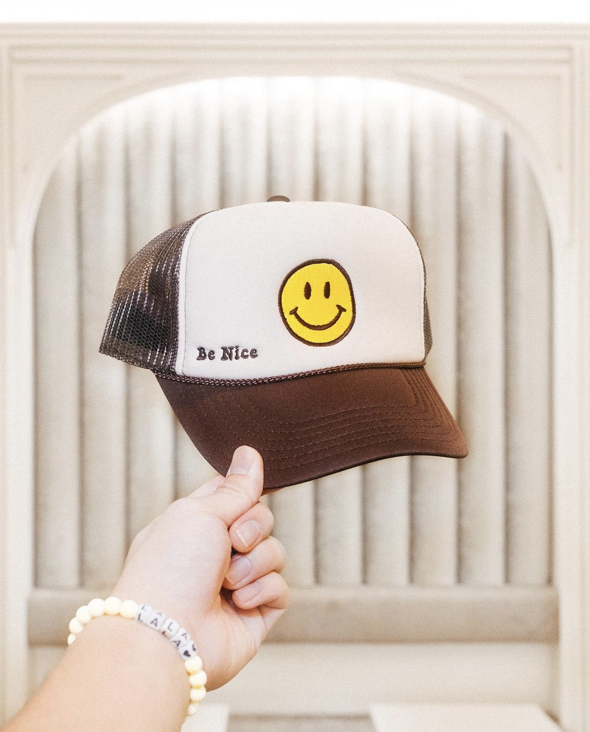 La La Smiley Trucker Hat