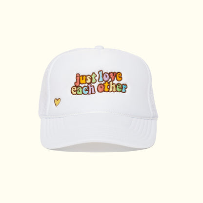 Rainbow Just Love Each Other Trucker Hat